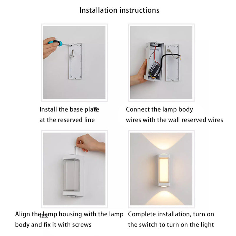 Modern Simplicity Waterproof Aluminum PC Cylinder Cuboid LED Wall Sconce Lamp For Outdoor Patio | Stornfield