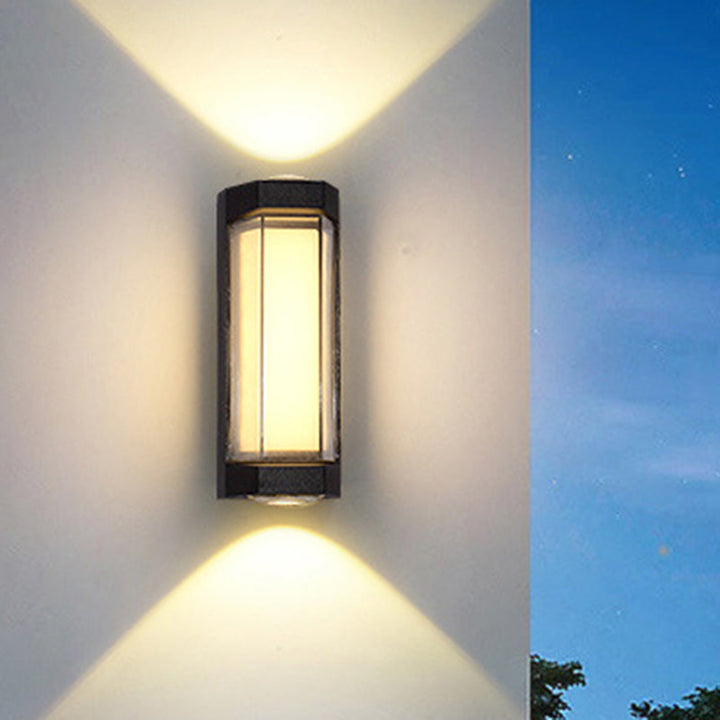 Modern Simplicity Waterproof Aluminum PC Cylinder Cuboid LED Wall Sconce Lamp For Outdoor Patio | Stornfield