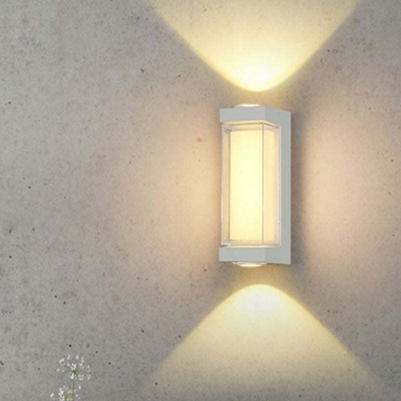 Modern Simplicity Waterproof Aluminum PC Cylinder Cuboid LED Wall Sconce Lamp For Outdoor Patio | Stornfield