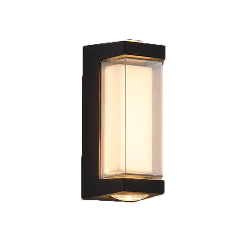 Modern Simplicity Waterproof Aluminum PC Cylinder Cuboid LED Wall Sconce Lamp For Outdoor Patio | Stornfield