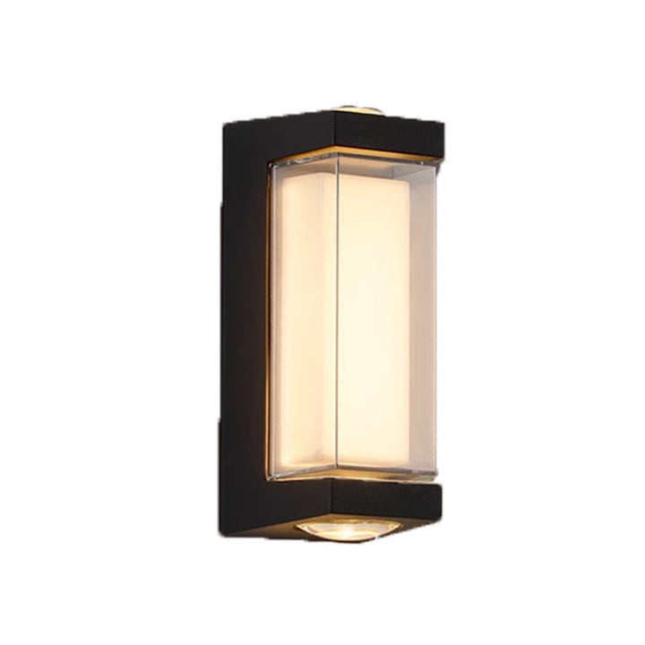Modern Simplicity Waterproof Aluminum PC Cylinder Cuboid LED Wall Sconce Lamp For Outdoor Patio | Stornfield