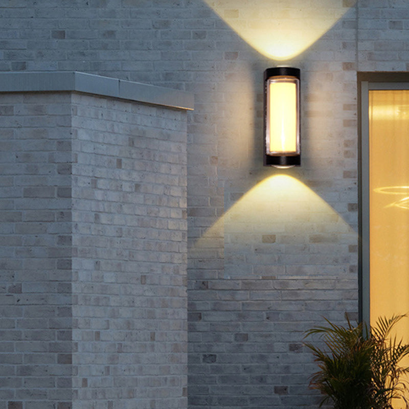Modern Simplicity Waterproof Aluminum PC Cylinder Cuboid LED Wall Sconce Lamp For Outdoor Patio | Stornfield