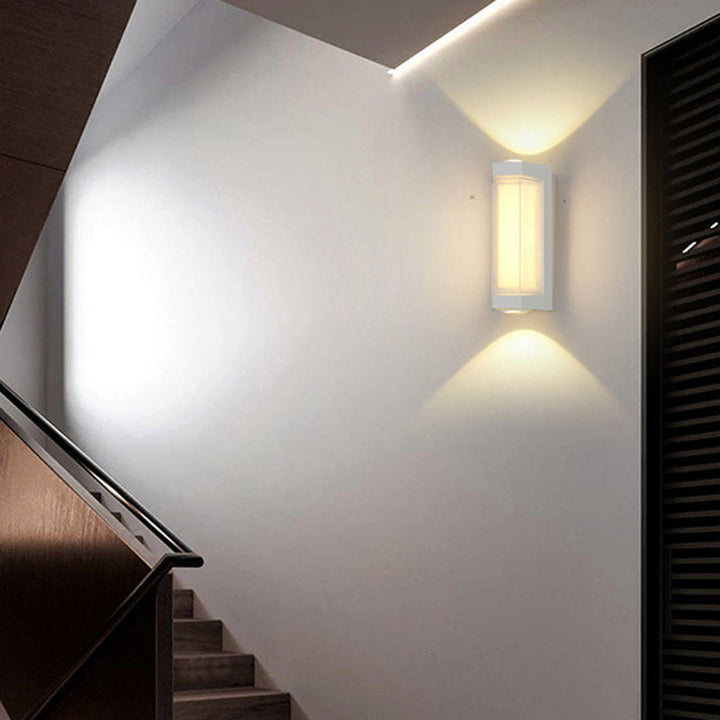 Modern Simplicity Waterproof Aluminum PC Cylinder Cuboid LED Wall Sconce Lamp For Outdoor Patio | Stornfield