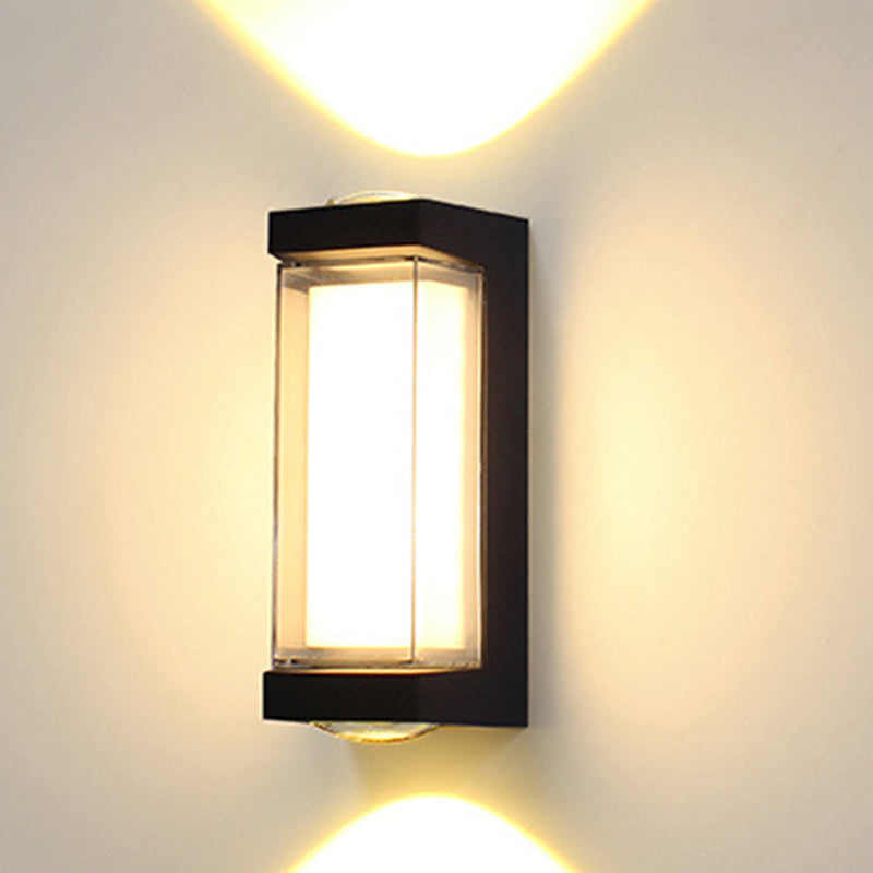 Modern Simplicity Waterproof Aluminum PC Cylinder Cuboid LED Wall Sconce Lamp For Outdoor Patio | Stornfield