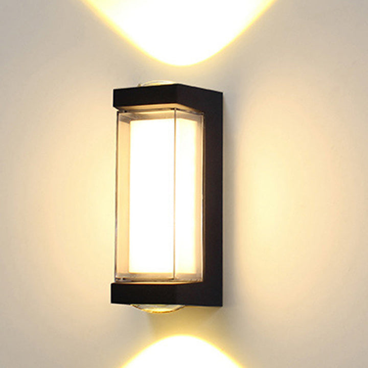 Modern Simplicity Waterproof Aluminum PC Cylinder Cuboid LED Wall Sconce Lamp For Outdoor Patio | Stornfield