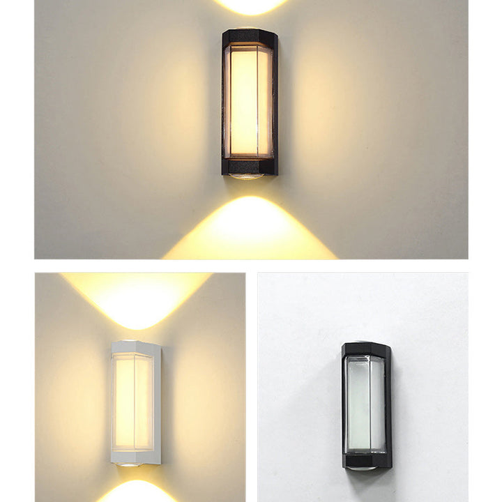 Modern Simplicity Waterproof Aluminum PC Cylinder Cuboid LED Wall Sconce Lamp For Outdoor Patio | Stornfield
