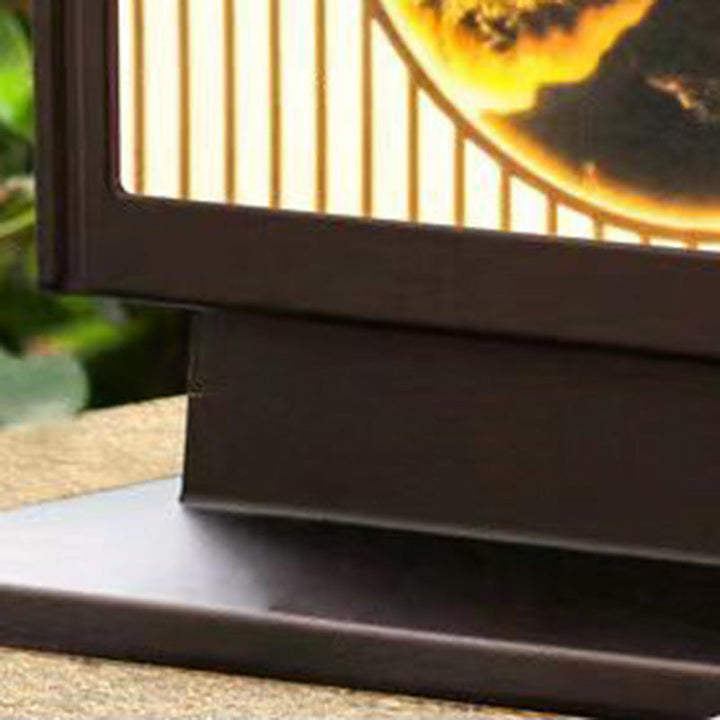 Traditional Chinese Solar Waterproof Aluminum PC Glass Pine Tree Square Cylinder LED Landscape Lighting Outdoor Light For Outdoor Patio | Stornfield