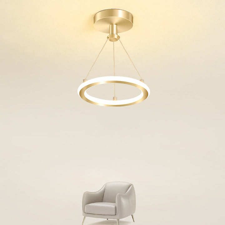 Stornfield | Luminaire de plafond semi-encastrée en métal rond contemporain Nordic Silica LED pour couloir