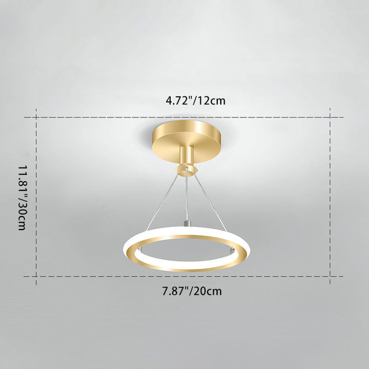 Stornfield | Luminaire de plafond semi-encastrée en métal rond contemporain Nordic Silica LED pour couloir