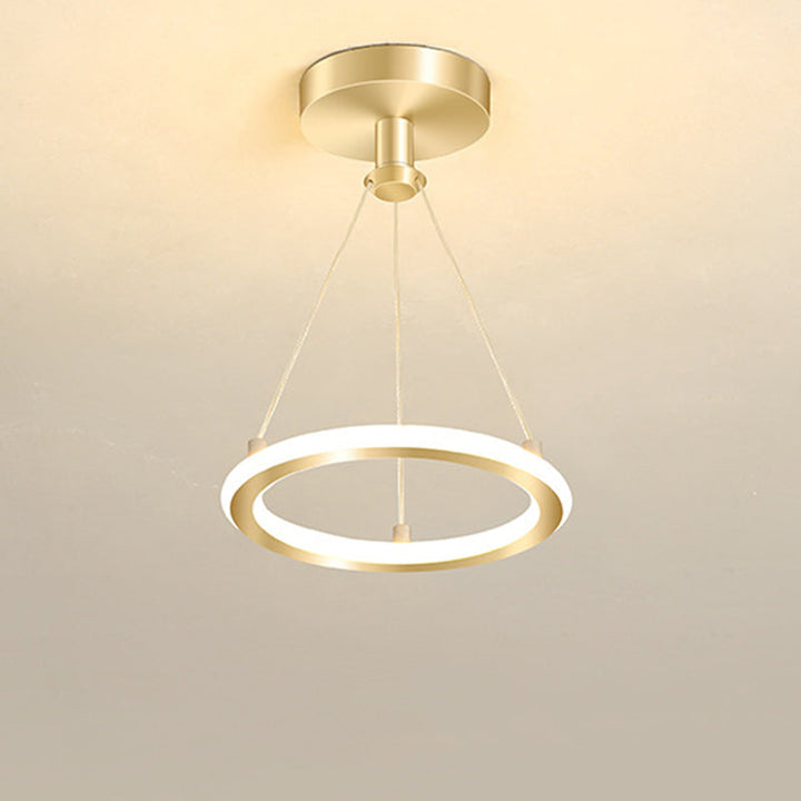 Stornfield | Luminaire de plafond semi-encastrée en métal rond contemporain Nordic Silica LED pour couloir