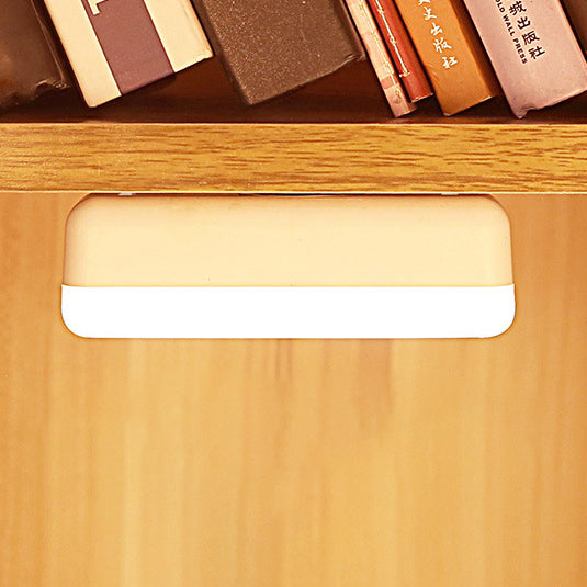 Stornfield | Modern Minimalist Rectangular LED Strip Wall Light in Rechargeable Plastic with Magnetic Cupule, Night Light for Studying