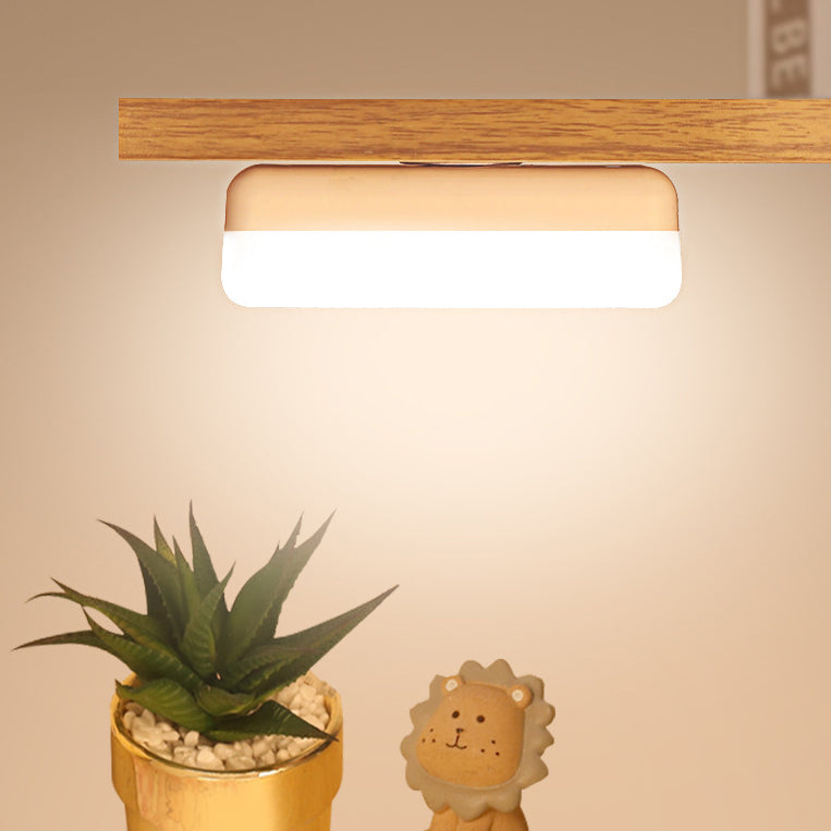 Stornfield | Modern Minimalist Rectangular LED Strip Wall Light in Rechargeable Plastic with Magnetic Cupule, Night Light for Studying