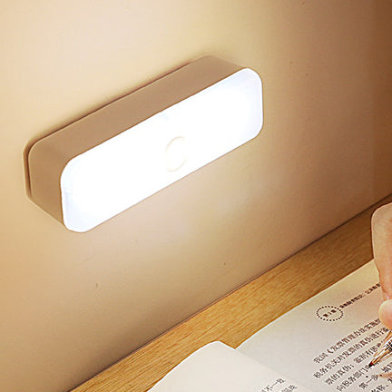 Stornfield | Modern Minimalist Rectangular LED Strip Wall Light in Rechargeable Plastic with Magnetic Cupule, Night Light for Studying