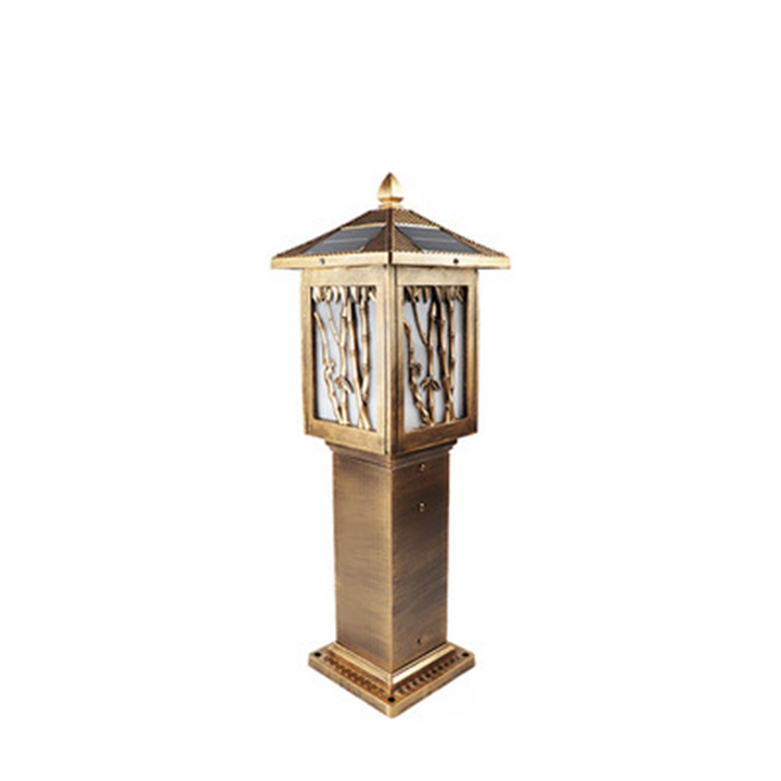 Traditional European Solar Waterproof Aluminum Cylinder Bamboo 1-Light Landscape Lighting Outdoor Light For Garden | Stornfield