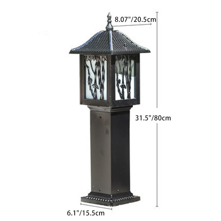Traditional European Solar Waterproof Aluminum Cylinder Bamboo 1-Light Landscape Lighting Outdoor Light For Garden | Stornfield
