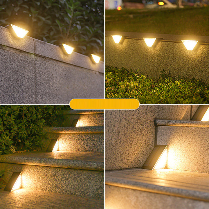 Modern Simplicity Solar Waterproof ABS PS Triangle LED Landscape Lighting Outdoor Light For Outdoor Patio | Stornfield
