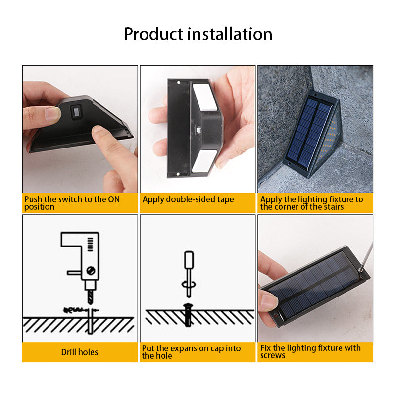 Modern Simplicity Solar Waterproof ABS PS Triangle LED Landscape Lighting Outdoor Light For Outdoor Patio | Stornfield
