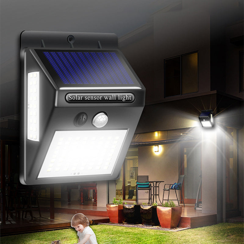 Modern Simplicity Solar Waterproof Motion Sensor ABS Rectangular LED Wall Sconce Lamp For Outdoor Patio | Stornfield