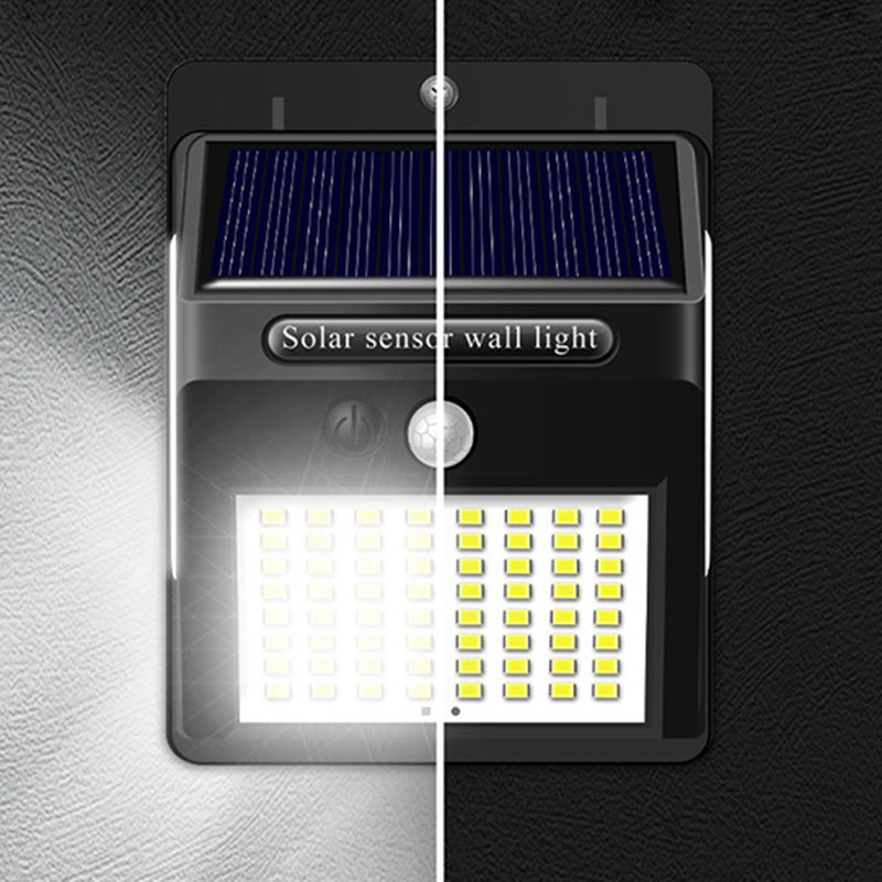 Modern Simplicity Solar Waterproof Motion Sensor ABS Rectangular LED Wall Sconce Lamp For Outdoor Patio | Stornfield