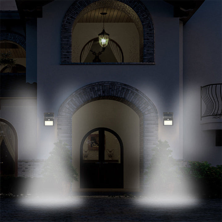 Modern Simplicity Solar Waterproof Motion Sensor ABS Rectangular LED Wall Sconce Lamp For Outdoor Patio | Stornfield