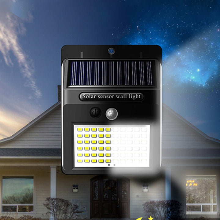 Modern Simplicity Solar Waterproof Motion Sensor ABS Rectangular LED Wall Sconce Lamp For Outdoor Patio | Stornfield