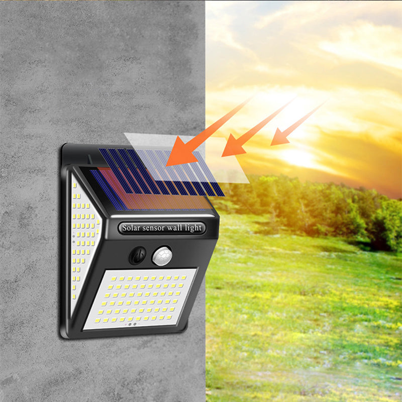 Modern Simplicity Solar Waterproof Motion Sensor ABS Rectangular LED Wall Sconce Lamp For Outdoor Patio | Stornfield
