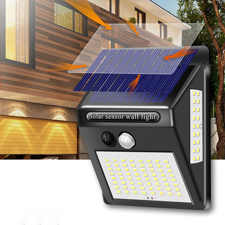 Modern Simplicity Solar Waterproof Motion Sensor ABS Rectangular LED Wall Sconce Lamp For Outdoor Patio | Stornfield
