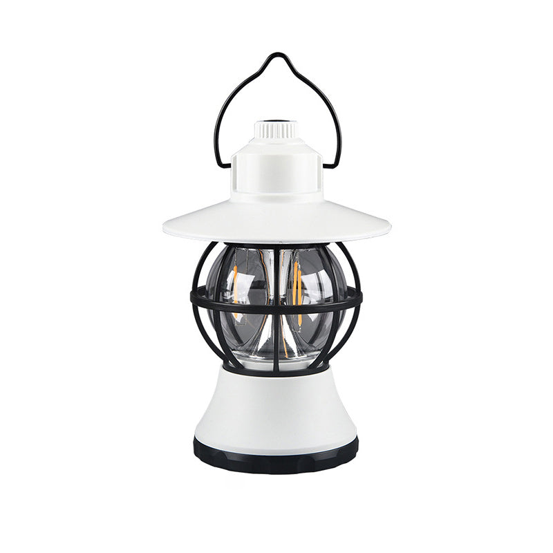 Contemporary Retro Waterproof Rechargeable/Battery ABS PS PP Steel Lantern Hanging LED Table Lamp Outdoor Light For Garden | Stornfield