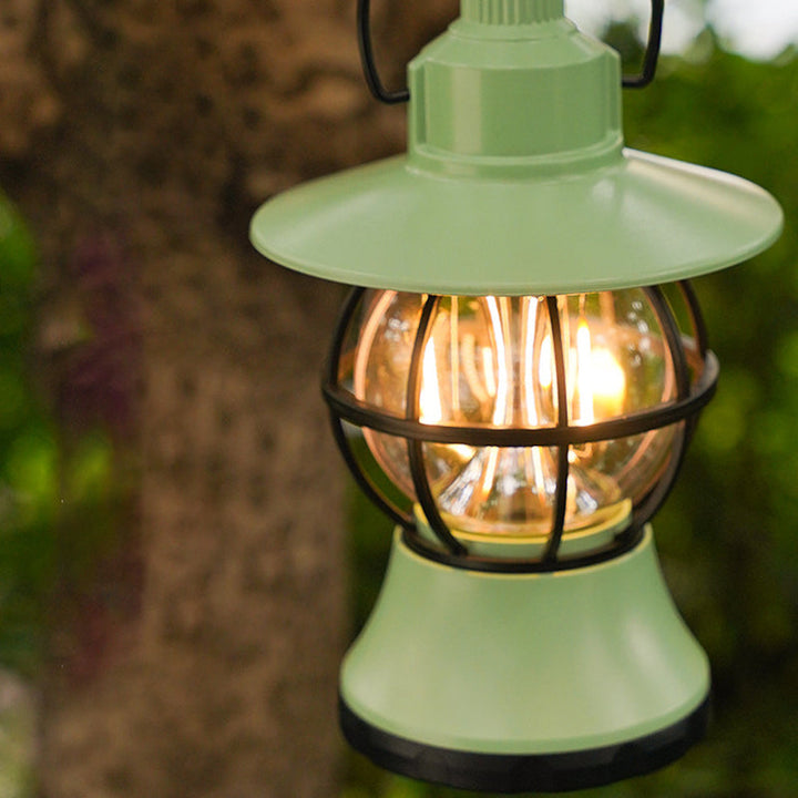 Contemporary Retro Waterproof Rechargeable/Battery ABS PS PP Steel Lantern Hanging LED Table Lamp Outdoor Light For Garden | Stornfield