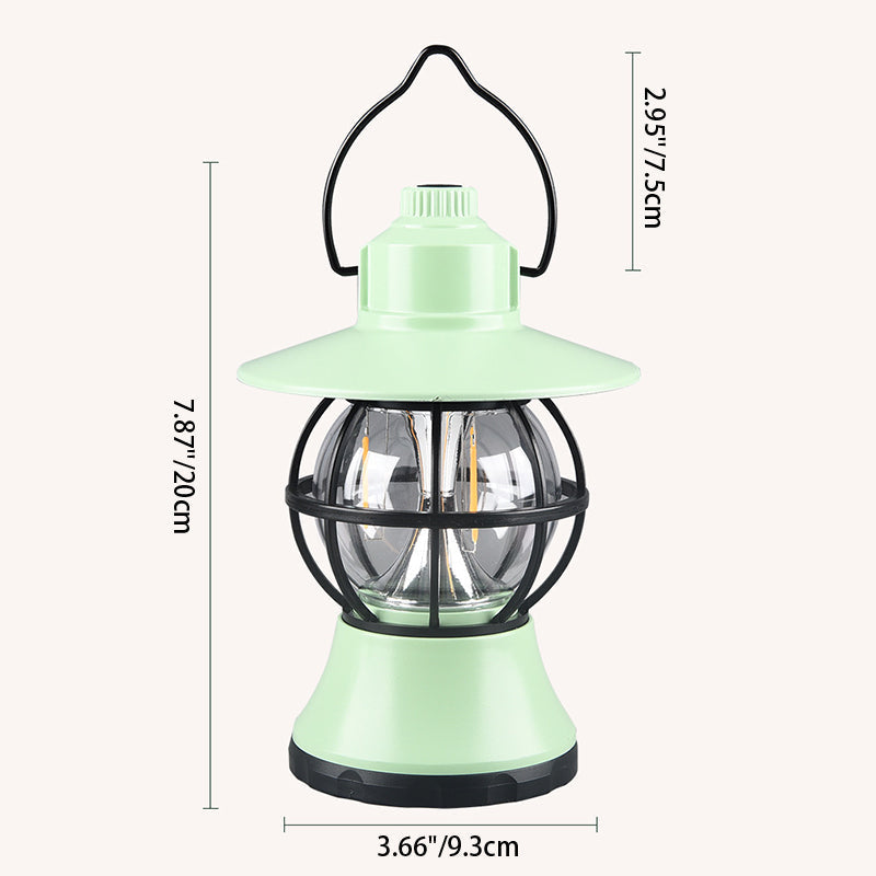 Contemporary Retro Waterproof Rechargeable/Battery ABS PS PP Steel Lantern Hanging LED Table Lamp Outdoor Light For Garden | Stornfield