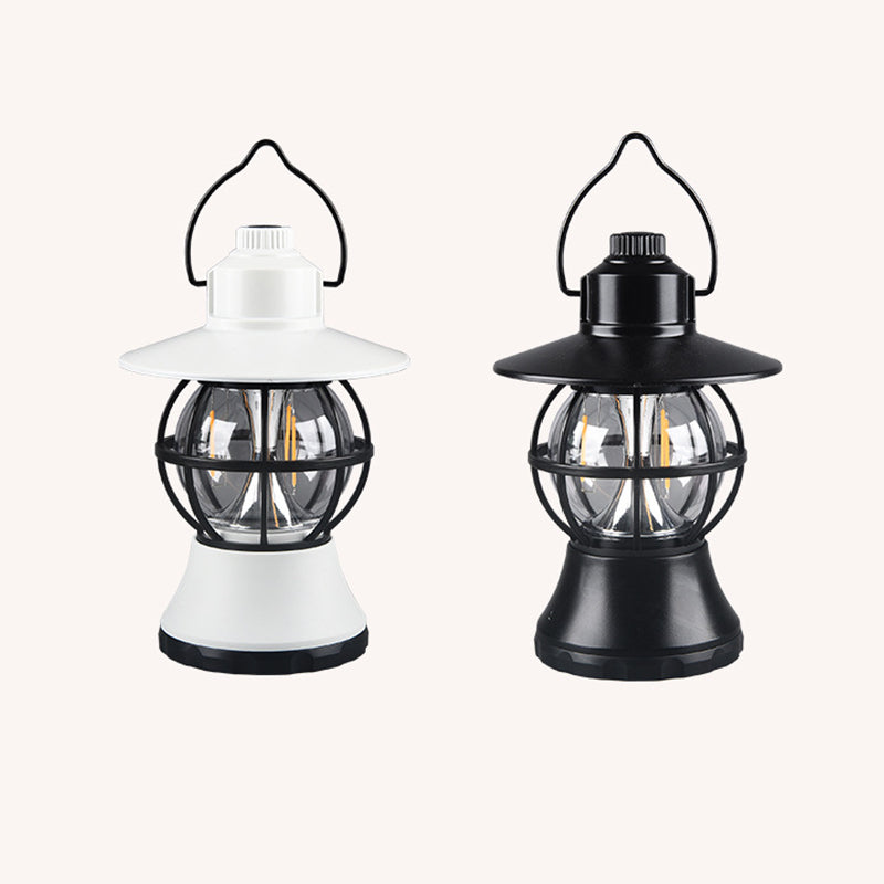 Contemporary Retro Waterproof Rechargeable/Battery ABS PS PP Steel Lantern Hanging LED Table Lamp Outdoor Light For Garden | Stornfield