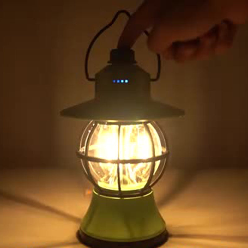 Contemporary Retro Waterproof Rechargeable/Battery ABS PS PP Steel Lantern Hanging LED Table Lamp Outdoor Light For Garden | Stornfield