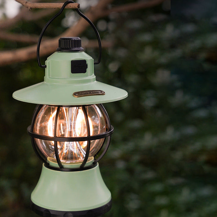 Contemporary Retro Waterproof Rechargeable/Battery ABS PS PP Steel Lantern Hanging LED Table Lamp Outdoor Light For Garden | Stornfield