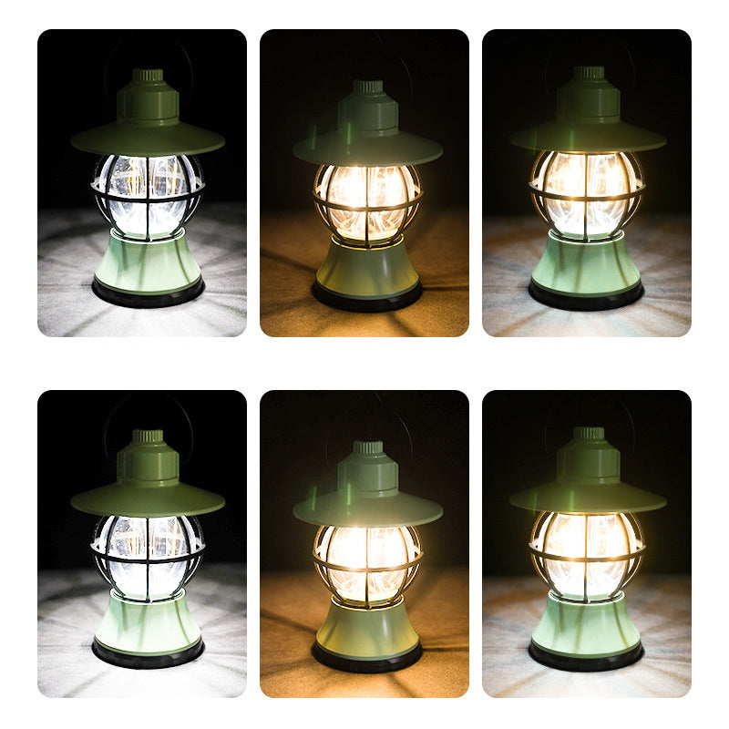 Contemporary Retro Waterproof Rechargeable/Battery ABS PS PP Steel Lantern Hanging LED Table Lamp Outdoor Light For Garden | Stornfield