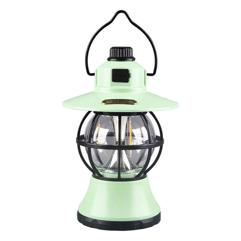 Contemporary Retro Waterproof Rechargeable/Battery ABS PS PP Steel Lantern Hanging LED Table Lamp Outdoor Light For Garden | Stornfield