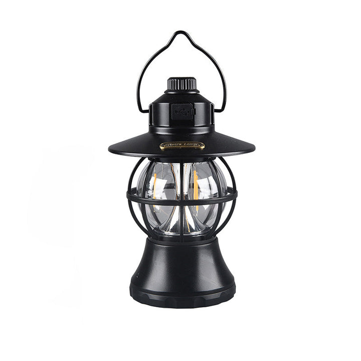 Contemporary Retro Waterproof Rechargeable/Battery ABS PS PP Steel Lantern Hanging LED Table Lamp Outdoor Light For Garden | Stornfield