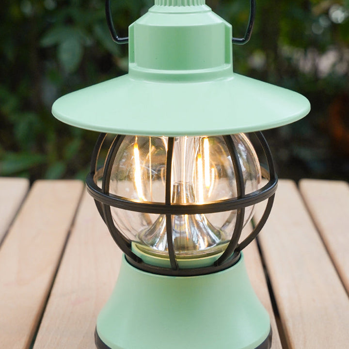 Contemporary Retro Waterproof Rechargeable/Battery ABS PS PP Steel Lantern Hanging LED Table Lamp Outdoor Light For Garden | Stornfield