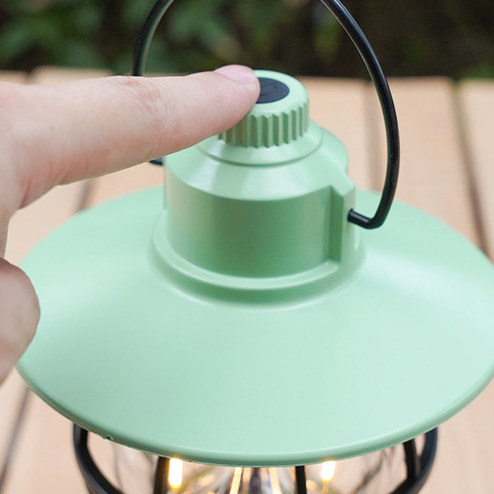 Contemporary Retro Waterproof Rechargeable/Battery ABS PS PP Steel Lantern Hanging LED Table Lamp Outdoor Light For Garden | Stornfield