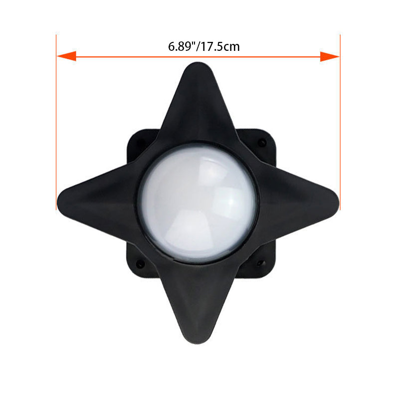 Contemporary Creative Waterproof Aluminum Acrylic PC Cross Star LED Wall Sconce Lamp For Outdoor Patio | Stornfield