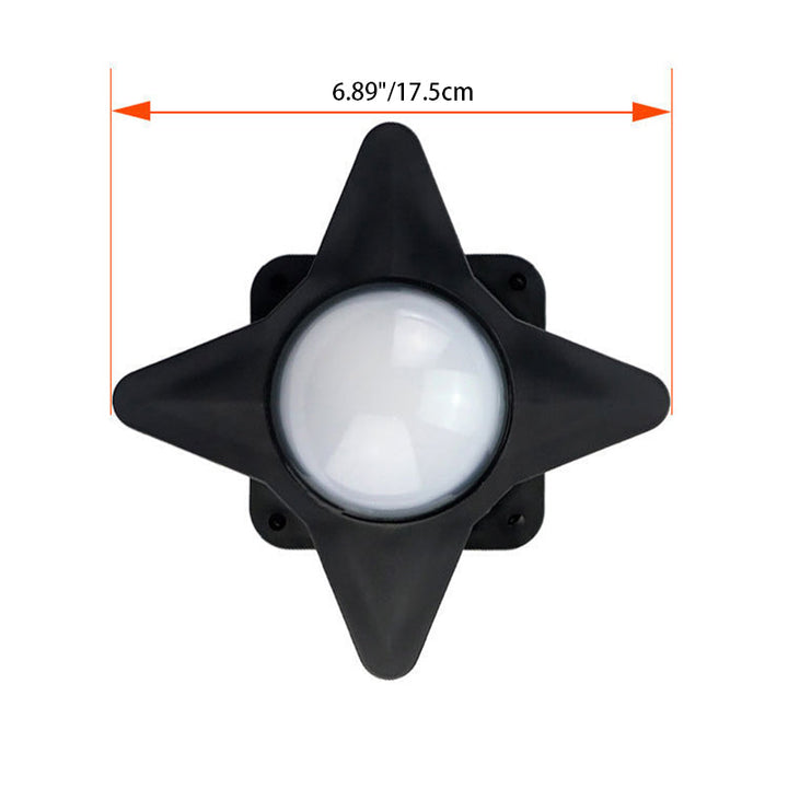 Contemporary Creative Waterproof Aluminum Acrylic PC Cross Star LED Wall Sconce Lamp For Outdoor Patio | Stornfield