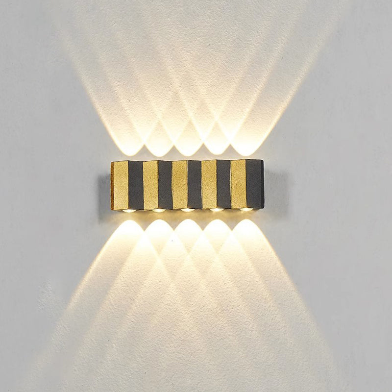 Modern Simplicity Waterproof Aluminum Rectangular Bent Up And Down LED Wall Sconce Lamp For Outdoor Patio | Stornfield