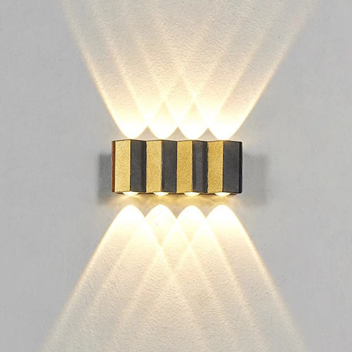 Modern Simplicity Waterproof Aluminum Rectangular Bent Up And Down LED Wall Sconce Lamp For Outdoor Patio | Stornfield
