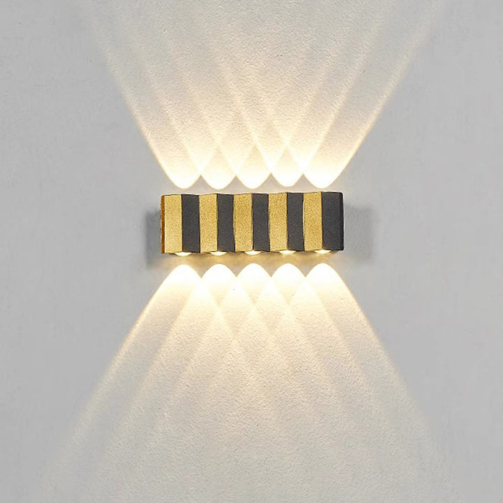 Modern Simplicity Waterproof Aluminum Rectangular Bent Up And Down LED Wall Sconce Lamp For Outdoor Patio | Stornfield