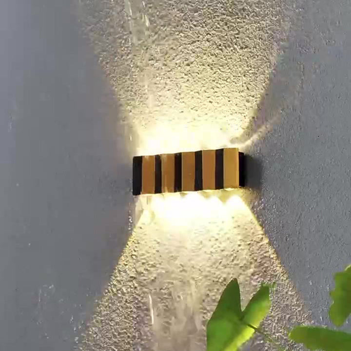 Modern Simplicity Waterproof Aluminum Rectangular Bent Up And Down LED Wall Sconce Lamp For Outdoor Patio | Stornfield