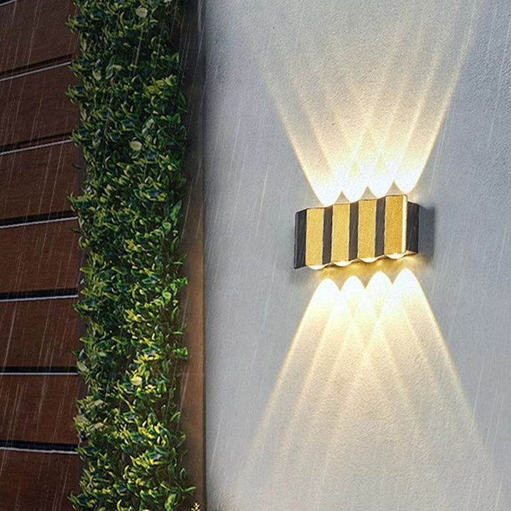 Modern Simplicity Waterproof Aluminum Rectangular Bent Up And Down LED Wall Sconce Lamp For Outdoor Patio | Stornfield