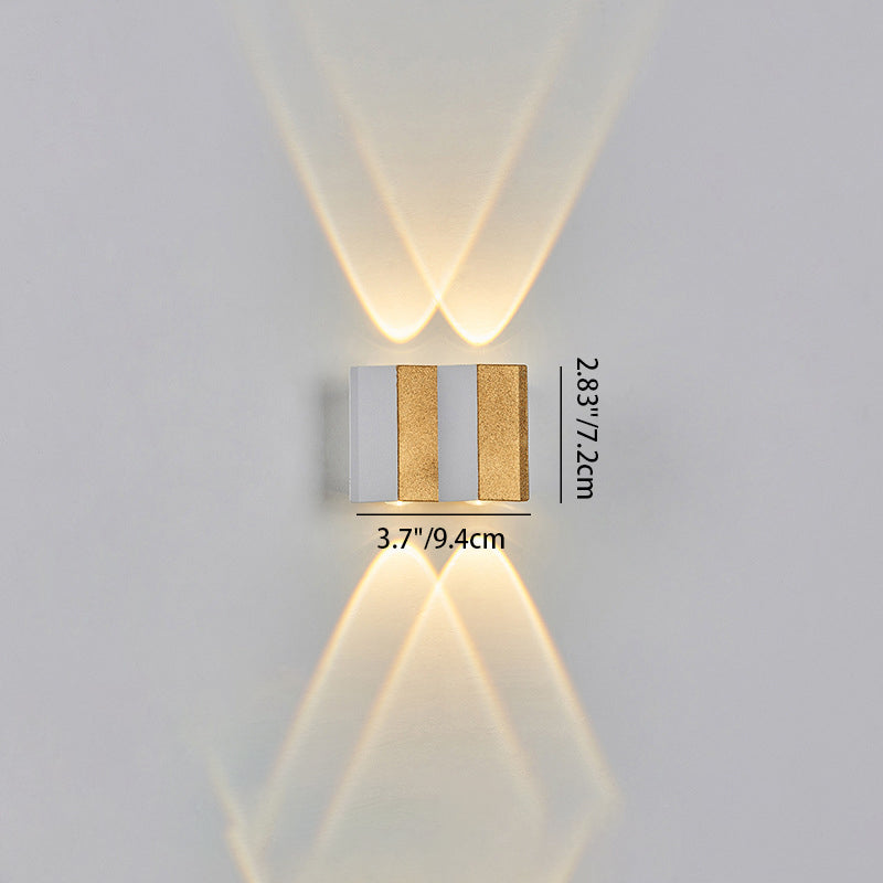 Modern Simplicity Waterproof Aluminum Rectangular Bent Up And Down LED Wall Sconce Lamp For Outdoor Patio | Stornfield