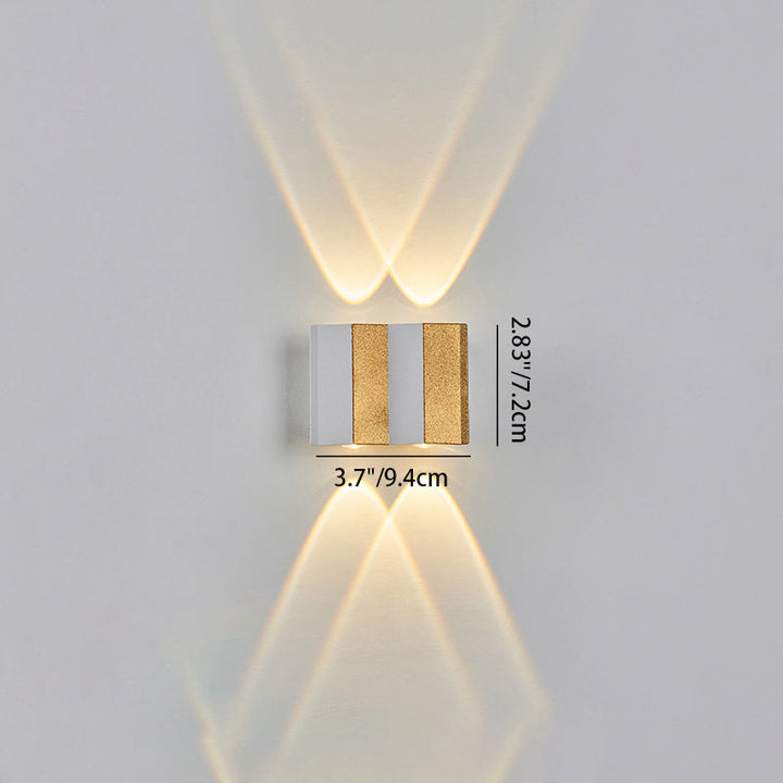 Modern Simplicity Waterproof Aluminum Rectangular Bent Up And Down LED Wall Sconce Lamp For Outdoor Patio | Stornfield