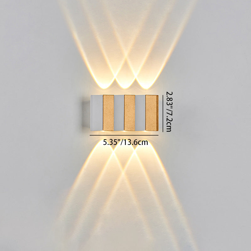 Modern Simplicity Waterproof Aluminum Rectangular Bent Up And Down LED Wall Sconce Lamp For Outdoor Patio | Stornfield