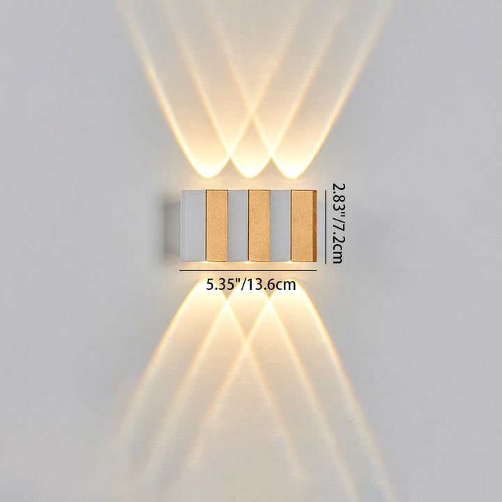 Modern Simplicity Waterproof Aluminum Rectangular Bent Up And Down LED Wall Sconce Lamp For Outdoor Patio | Stornfield