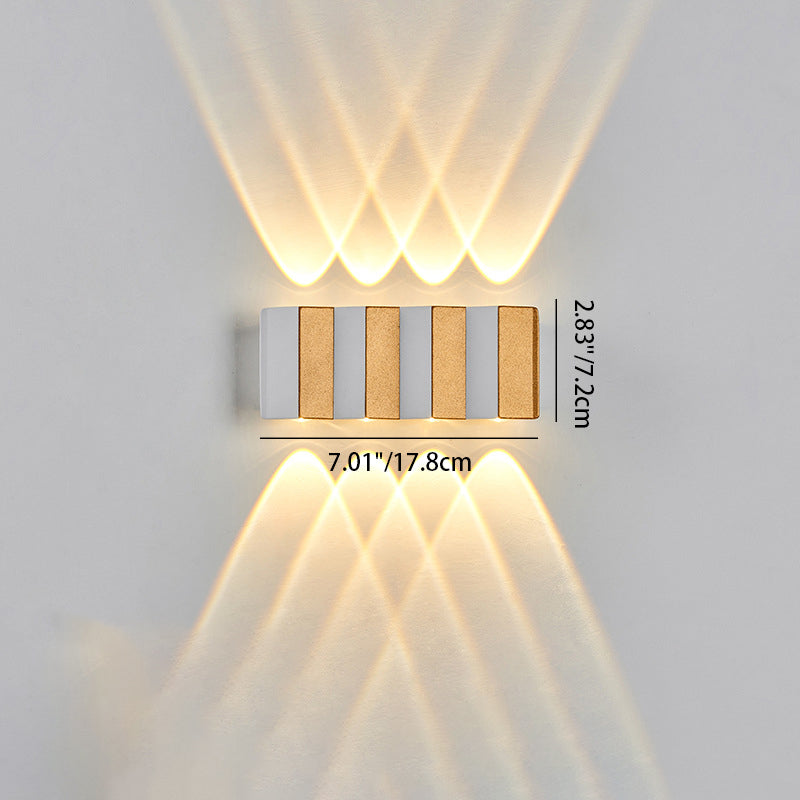 Modern Simplicity Waterproof Aluminum Rectangular Bent Up And Down LED Wall Sconce Lamp For Outdoor Patio | Stornfield